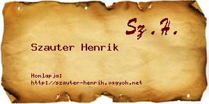 Szauter Henrik névjegykártya