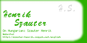 henrik szauter business card